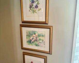 (3) Artist Natalie Stafford Watercolor Prints
