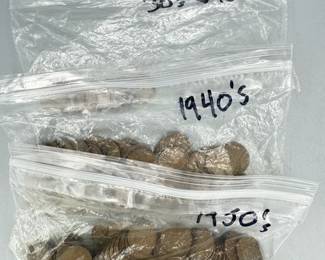 1930's, 40's & 50's Wheat Penny Mystery Lot
