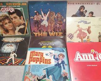 (8) Movie Soundtrack Album Lot FT- The Wiz, Annie, Grease

