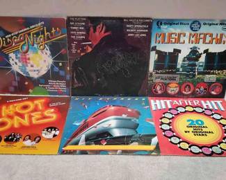 (6) Best Of The Times Mix Album Lot
Albums Include- Disco Nights : NonStop Origional Disco Hits, Rock N Roll Revival (1), Music Machine (Poster not inside slip), The Hot Ones : 18 Top Hits on Two Records (from K-Tel), Hit Express, Hit After Hit : 20 Origional Hits (from Ronco). All sleeves have been checked and Albums match the slips.
