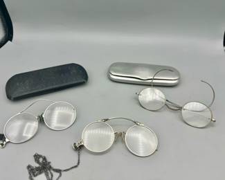 (3) Pairs Of Vintage Glasses Feat. 14K Stamped

