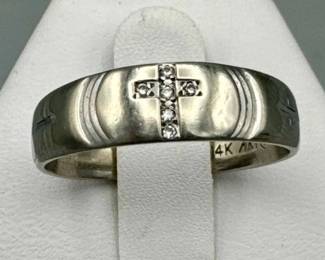 14KT Gold & Diamond Tested Ring
