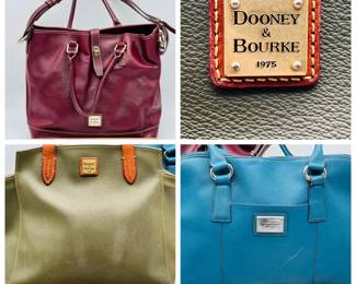 (3) Footed Handbags Dooney & Bourque, Tignanello

