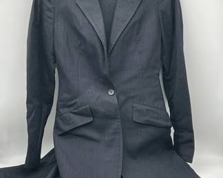 Womens' Pinstripe Le Cheval Coattail Tuxedo Suit & Pants
