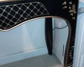 Black & Gold Asian Motif Console Table