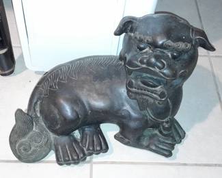 HEAVY Metal Foo Dog Statue (2 Available)