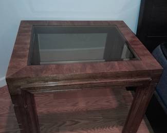 Glass Top End Table