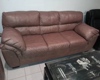 Leather 3 Seat Couch