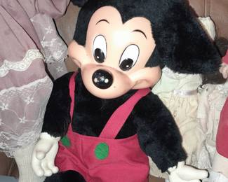 Vintage Mickey Mouse Plush Doll