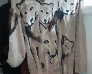 Vintage Fox Sweater W/ Fur Trim