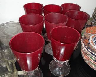 Red Colored Goblets