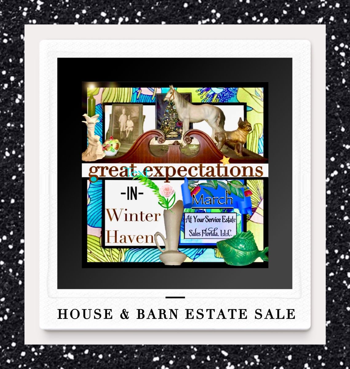 Great Expectations in Winter Haven will be held in the House & Barn. This Next stage of the sale will be built as we work thru the property. 