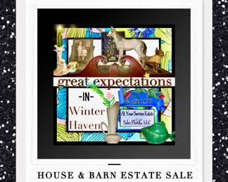 Great Expectations in Winter Haven will be held in the House & Barn. This Next stage of the sale will be built as we work thru the property. 