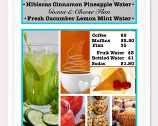 Helen's Treats Pop-In will be open serving coffee, drinks, and treats!!! Her Flan is THE BEST!!!