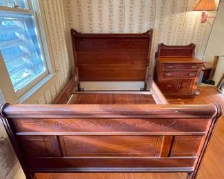 Antique Eastlake double bed