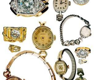 Antique - Modern Rolled Gold & Gold Plate Jewelry