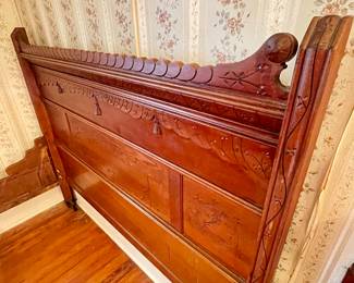 Detail pic, Antique Eastlake double bed