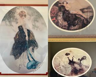 Collection of Louis Icart framed artwork