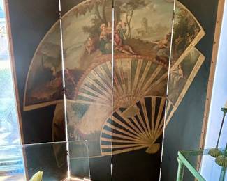 Absolutely gorgeous handpainted 4-panel screen/room divider