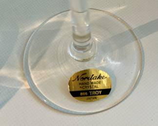 Noritake “Troy” Gold Rim Crystal Glasses