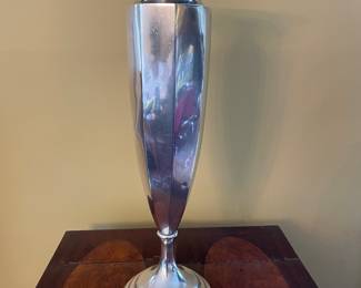 19" Sterling Vase with Weighted Base
