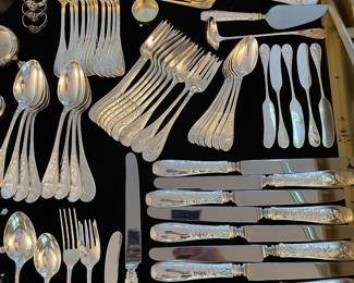 62 Piece Set of Tiffany Sterling “Audubon” Flatware