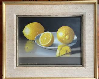 Randolph Brooks “Lemons” Still Life Painting 