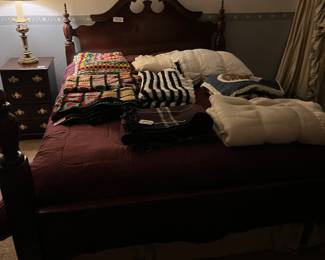 Queen sized bed and headboard and footboard 