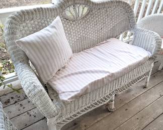 Wicker settee $20 sale price
