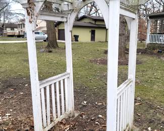 Wood trellis arbor. In good shape, just needs to be cleaned. $30 (sale price)