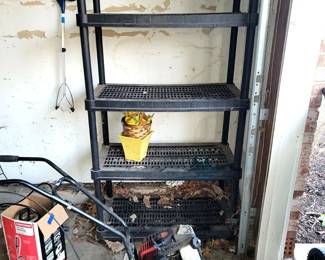 Tiller. storage rack