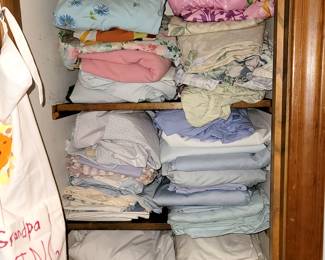 Sheets and pillowcases (not fill-a-bag)