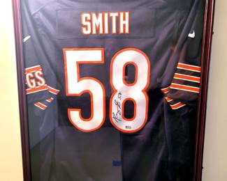 Nike Chicago Bears Roquan Smith #58 framed and autographed Jersey, but NO COA