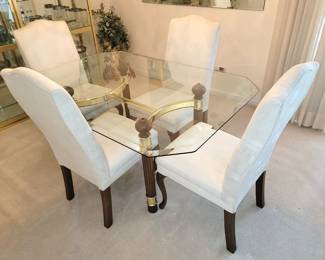 Dining table and four chairs