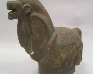 PLASTER SCULPTURE OF A STYLIZED MYTHICAL HORSE