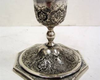 ISLAMIC HALLMARKED SILVER CANDLESTICK 
