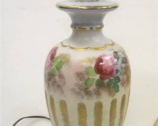 HAND PAINTED PORCELAIN LAMP