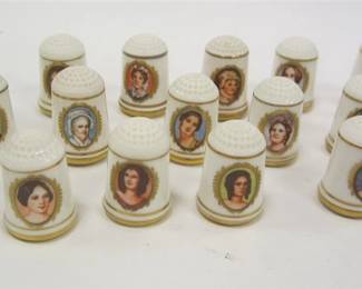 FRANKLIN MINT 1ST LADIES PORCELAIN THIMBLES