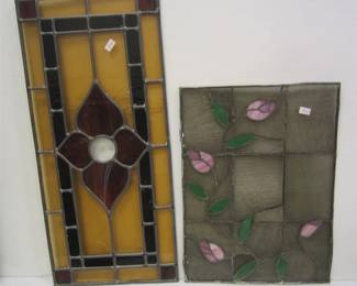 AS IS LEADED GLASS PANELS