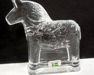 LINSHAMMAR SWEDISH GLASS HORSE