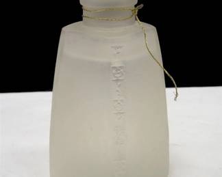 LALIQUE FROSTED GLASS COLOGNE BOTTLE