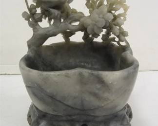 CHINESE CARVED STONE POT