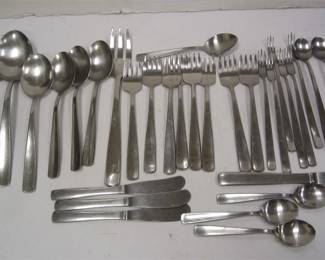  PARTIAL SET GENSE 18-8 STAINLESS SWEDEN FLATWARE. POSSIBLY F. ARSTROM DESIGN