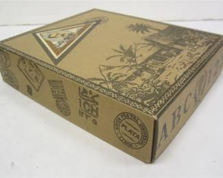  IVORY COAST ALPHABET & NUMBERS RUBBER STAMPS WITH BOX. NEWER