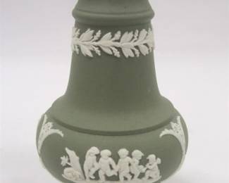 GREEN WEGEWOOD JASPER WARE SHAKER