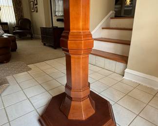 Brunswick Centennial Pub Table With Chess or Checkerboard Inlay. Reversible Top. Measures 30" D x 42" H. Photo 2 of 2.