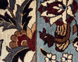 Persian Tapestry with Rod and Mounting Brackets. Photo 2 of 4.