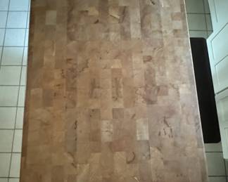 Boos Rustic Butcher Block Table with Turned Legs and Drawer. Measures 34" x 24" x 34.5" H. Photo 2 of 3.