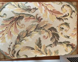 Maple Upholstered Bench with Nailhead Trim. Measures 14" W x 26" D x 18" H. Photo 3 of 4.