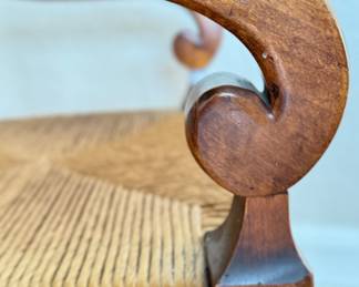 Set of 6 French Provincial Rush Seat Ladder Back Dining Chairs. Seat Cushions Available. Seat Height Measures 20" H. Photo 6 of 6.